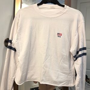 Brandy cropped USA sweatshirt